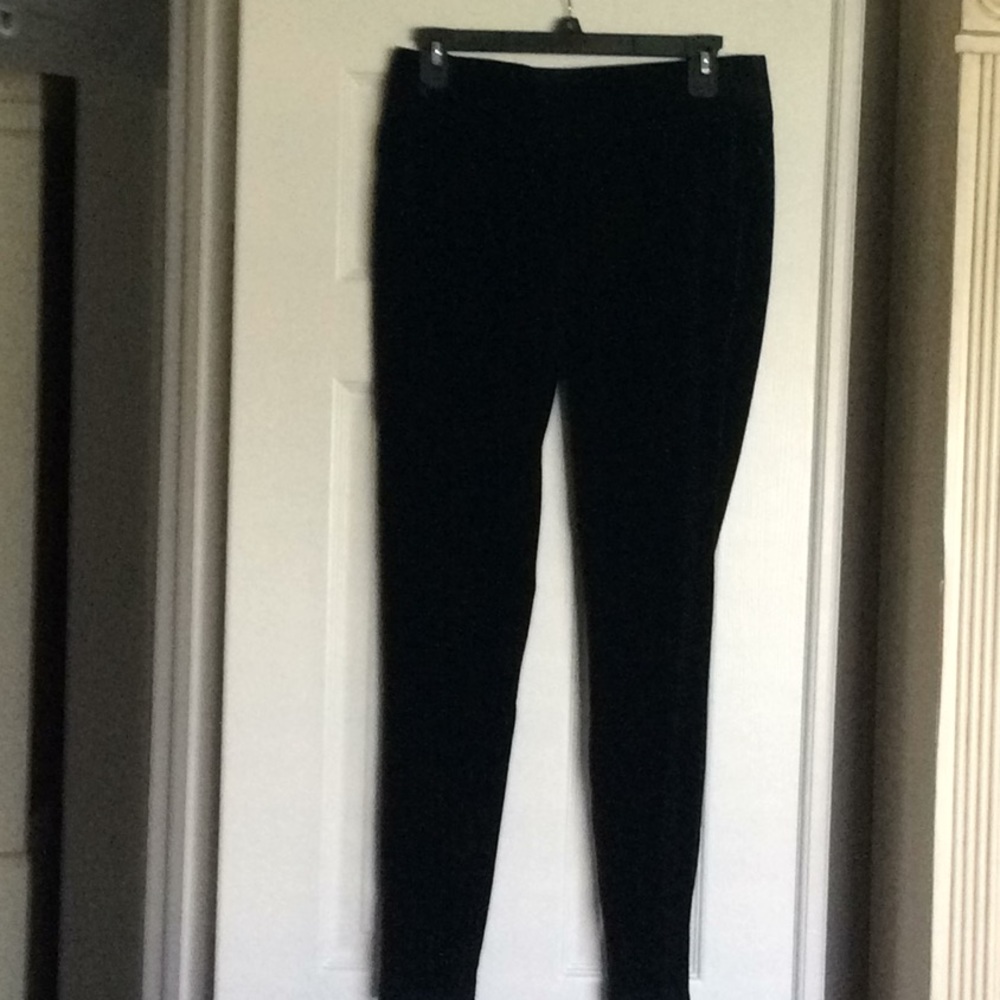 Black velvet leggings. New with tags.